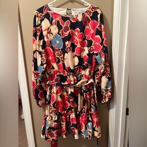 Baltic Born Elegant Floral Mini Dress Size Large